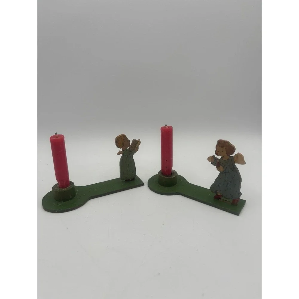 Lot Of 3 German Nutcracker Erzgebirgisch & Candle Holders‎ King Prince 14